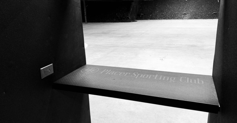shooting range table with PSC logo